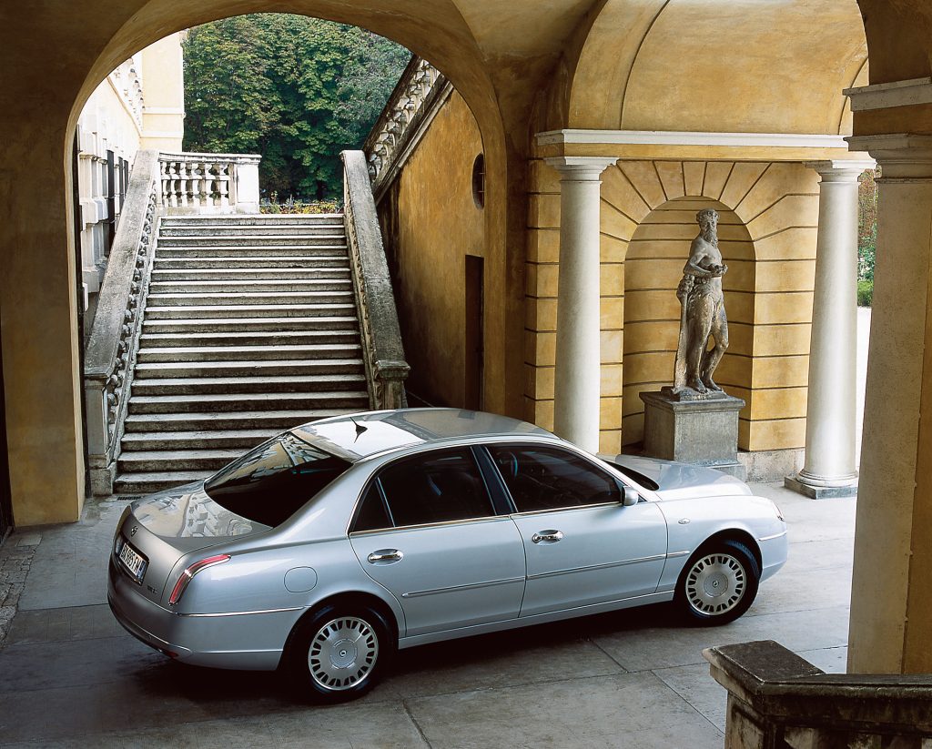 Car parked inside stone building