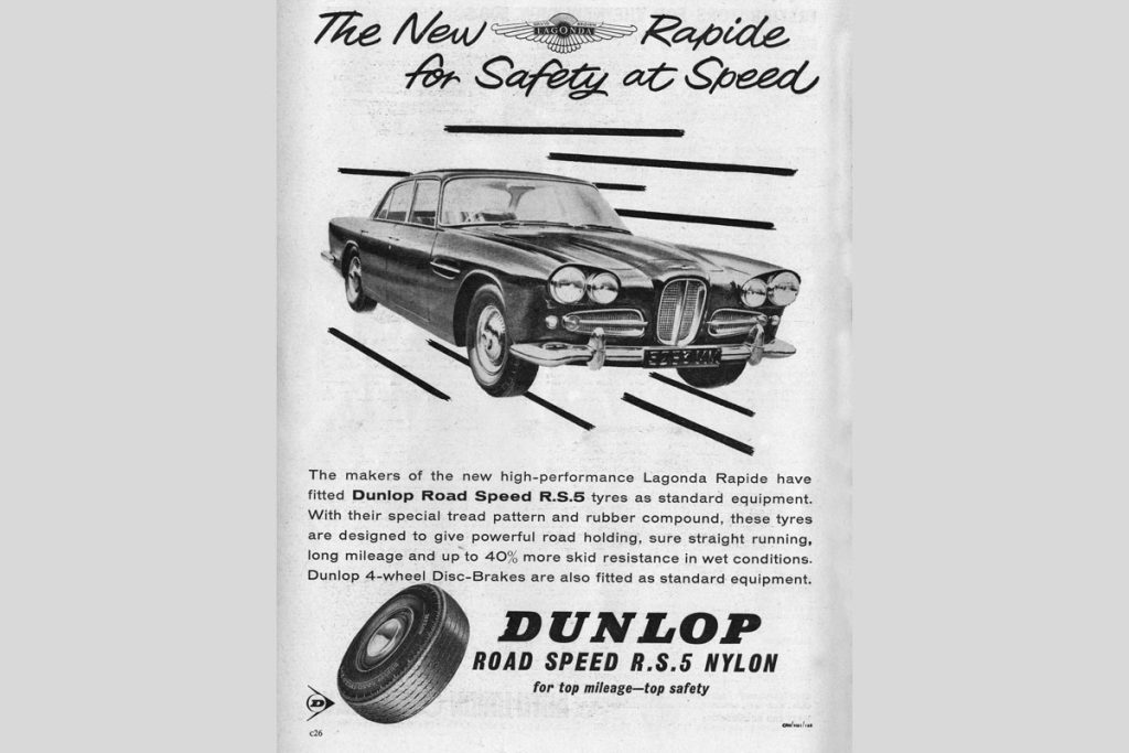 Car brochure promoting the Lagonda Rapide