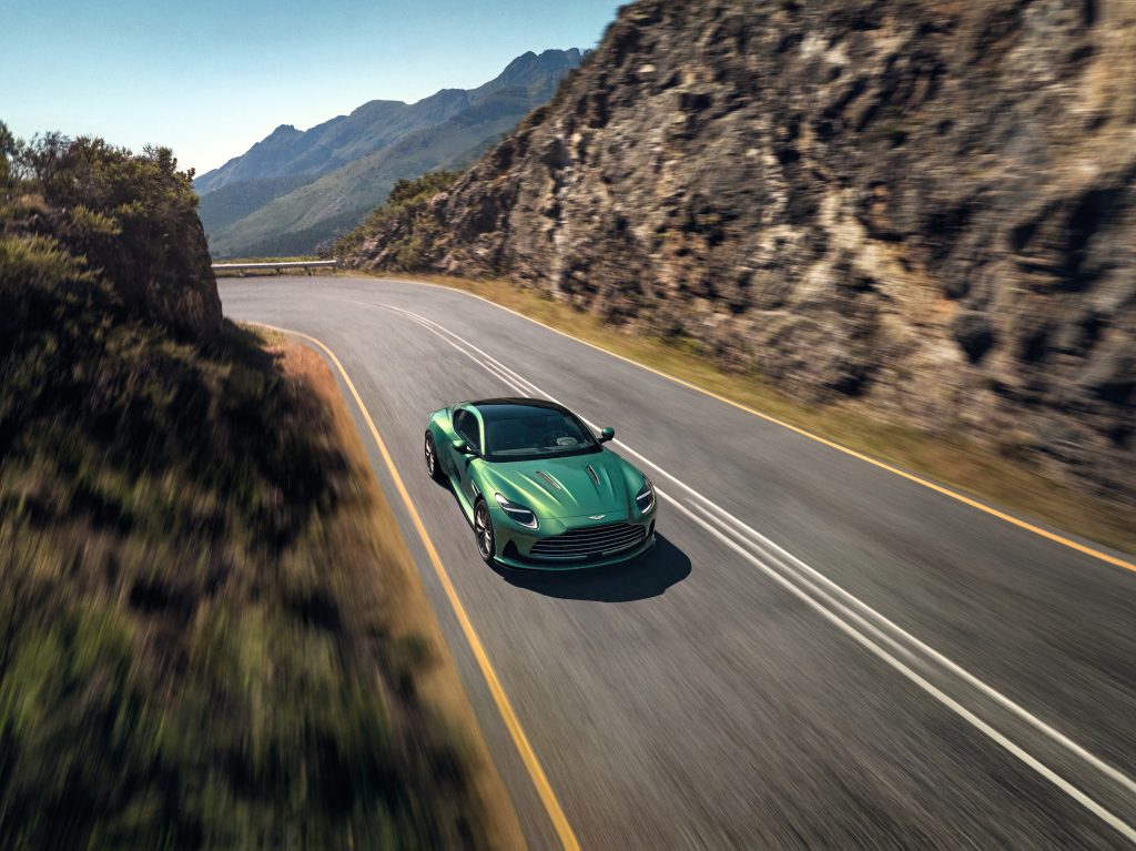Green Aston Martin DB12