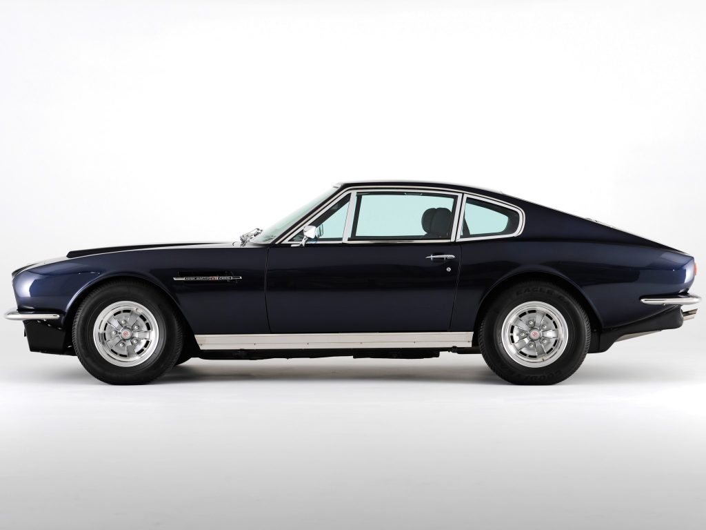 Blue Aston Martin DBS V8