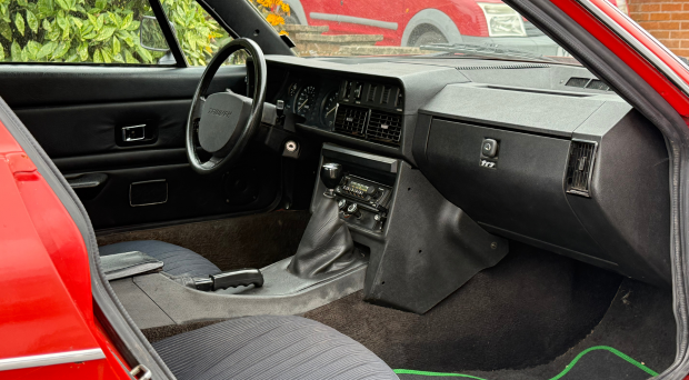 Interior cabin of a classic car