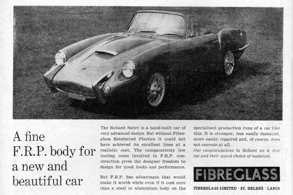 Photocopy of original Reliant Sabre car advert