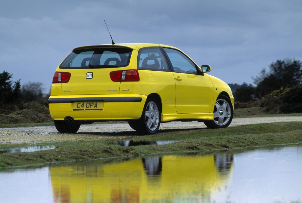 Yellow SEAT Ibiza Cupra