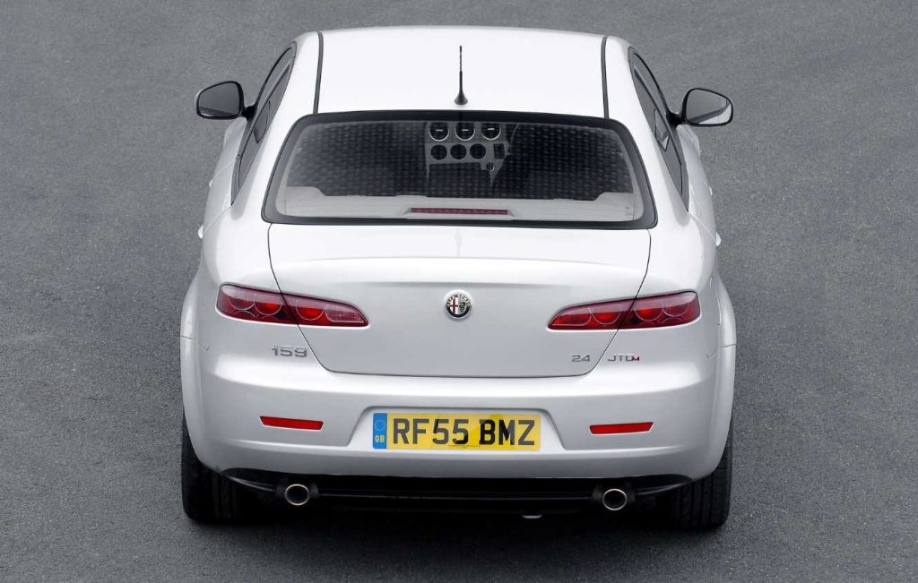 Silver Alfa Romeo 159 rear view