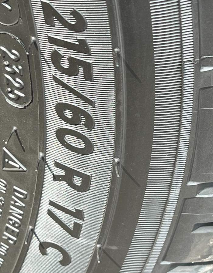 Close up of a car tyre