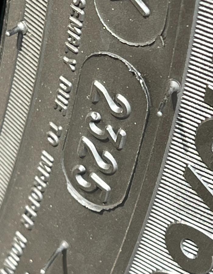 Close up of a car tyre