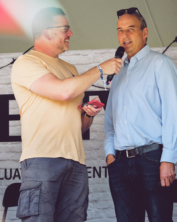 Paul Cowland on stage at FOTU