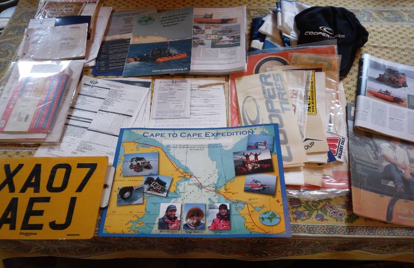 Pile of papers for a car