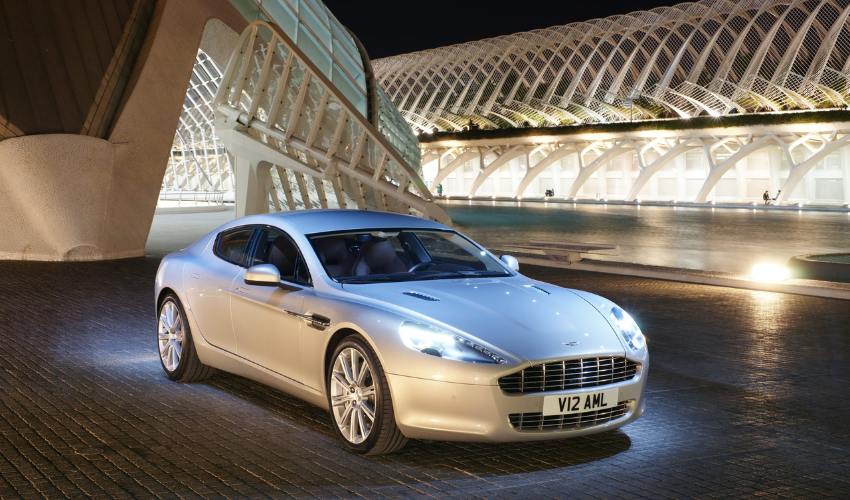 Silver Aston Martin Rapide