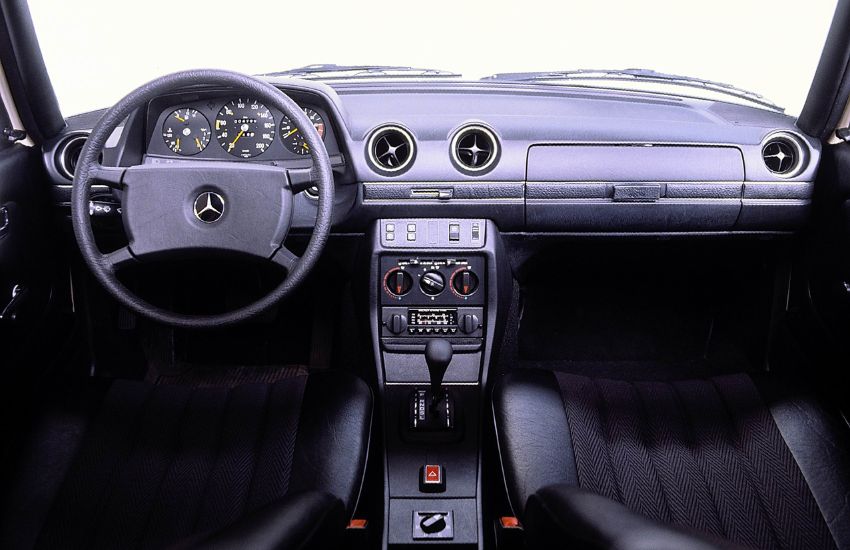 Interior cabin of a classic car