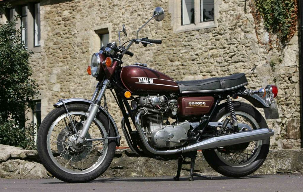 1974 Yamaha TX650A with Cinnamon Brown paintwork and bright chrome components