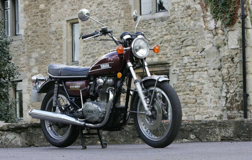 1974 Yamaha TX650A with Cinnamon Brown paintwork and bright chrome components