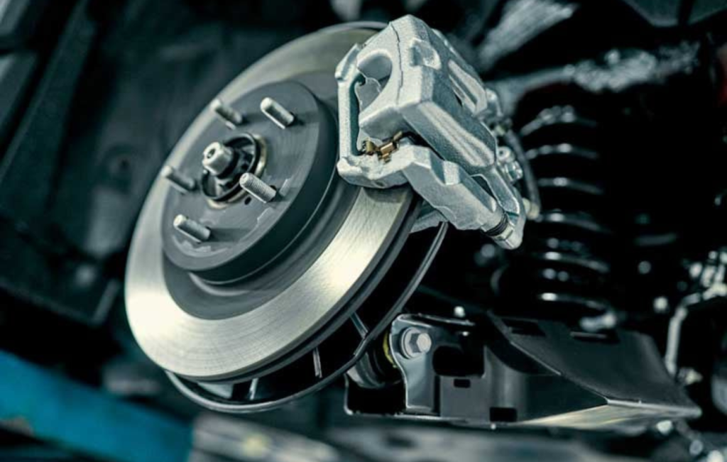 Car brake disc (rotor) and caliper assembly