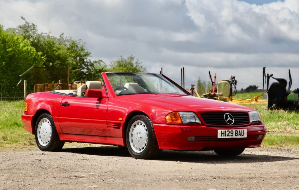 Signal Red Mercedes-Benz R129 SL-Class convertible