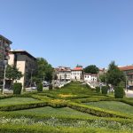 Largo da República do Brasil public gardens located in Guimarães, Portugal