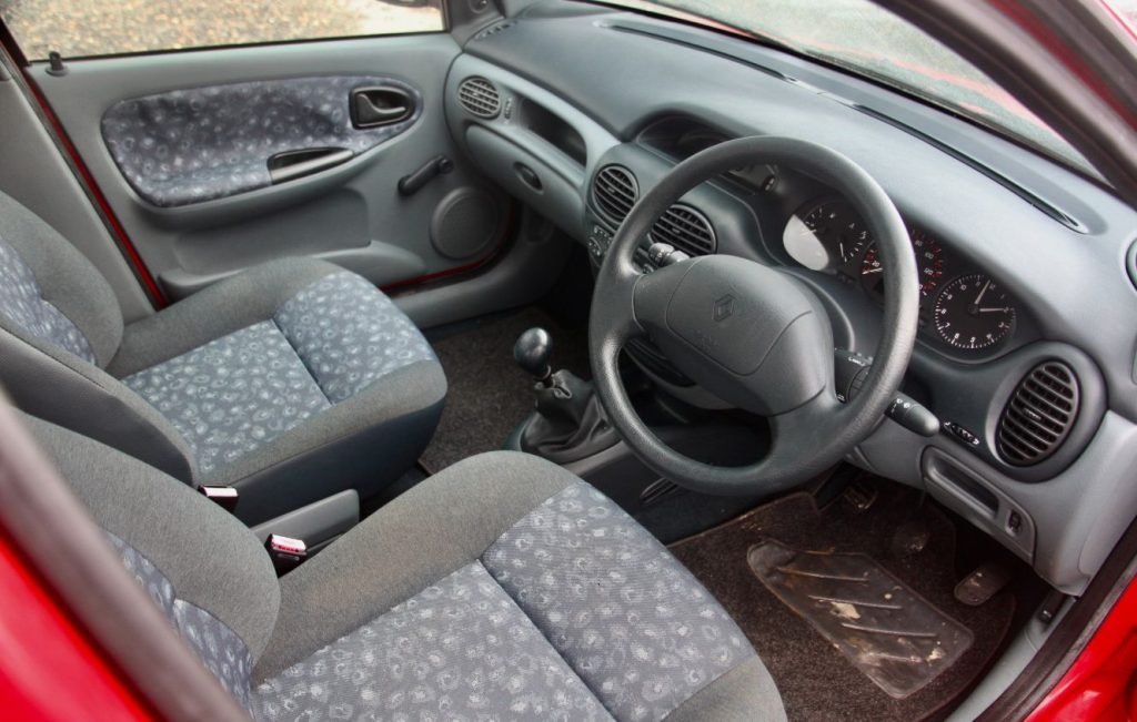 Interior front cabin of a Renault classic car