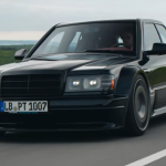 Black HWA EVO in motion on road
