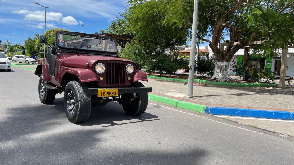Burgundy truck
