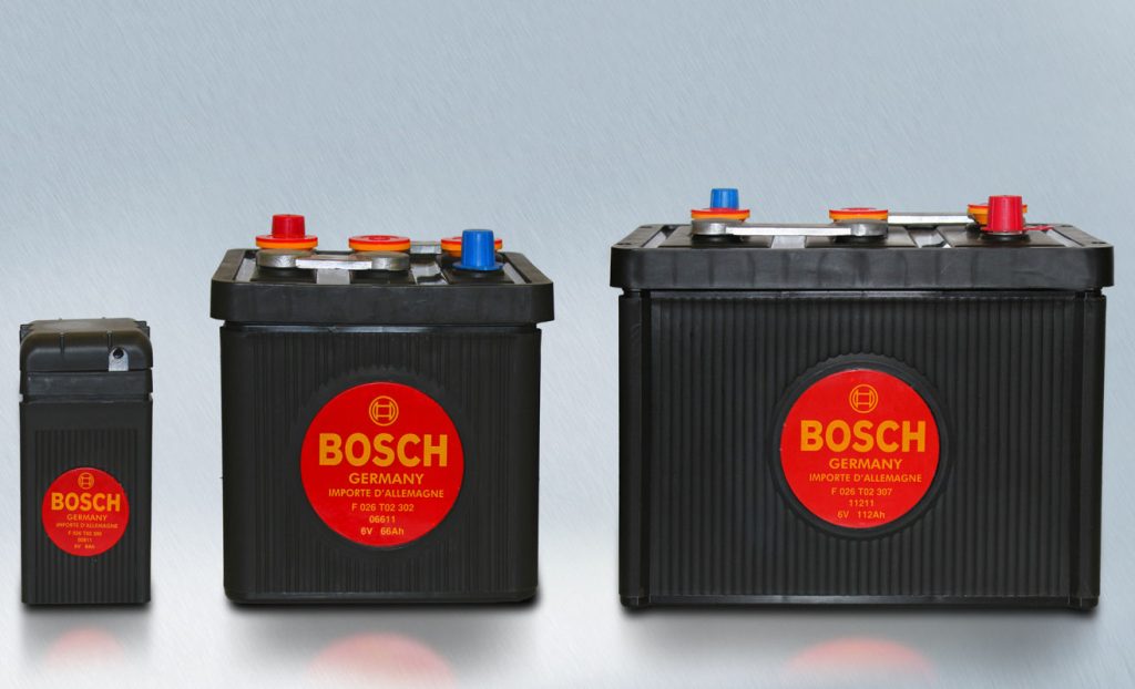 3 Bosch classic car batteries