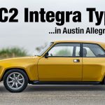 Man stood next to an Austin Allegro with a DC" Integra Type R engine