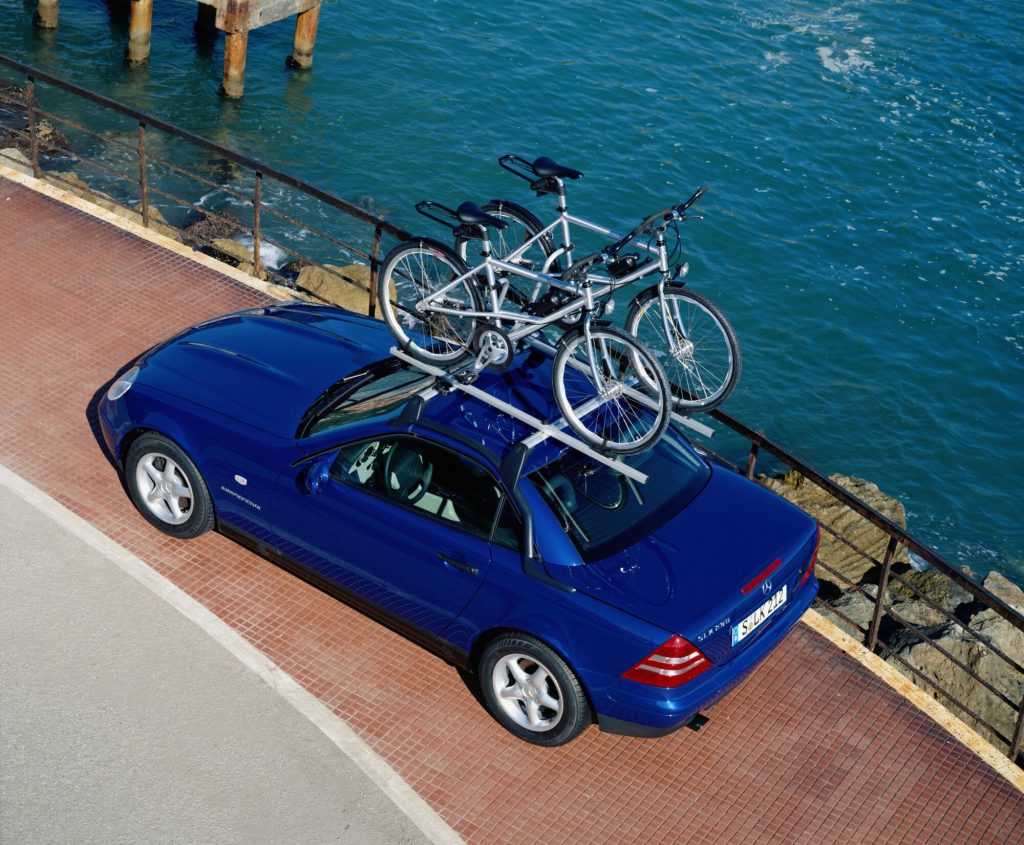 Blue Mercedes-Benz slk 230